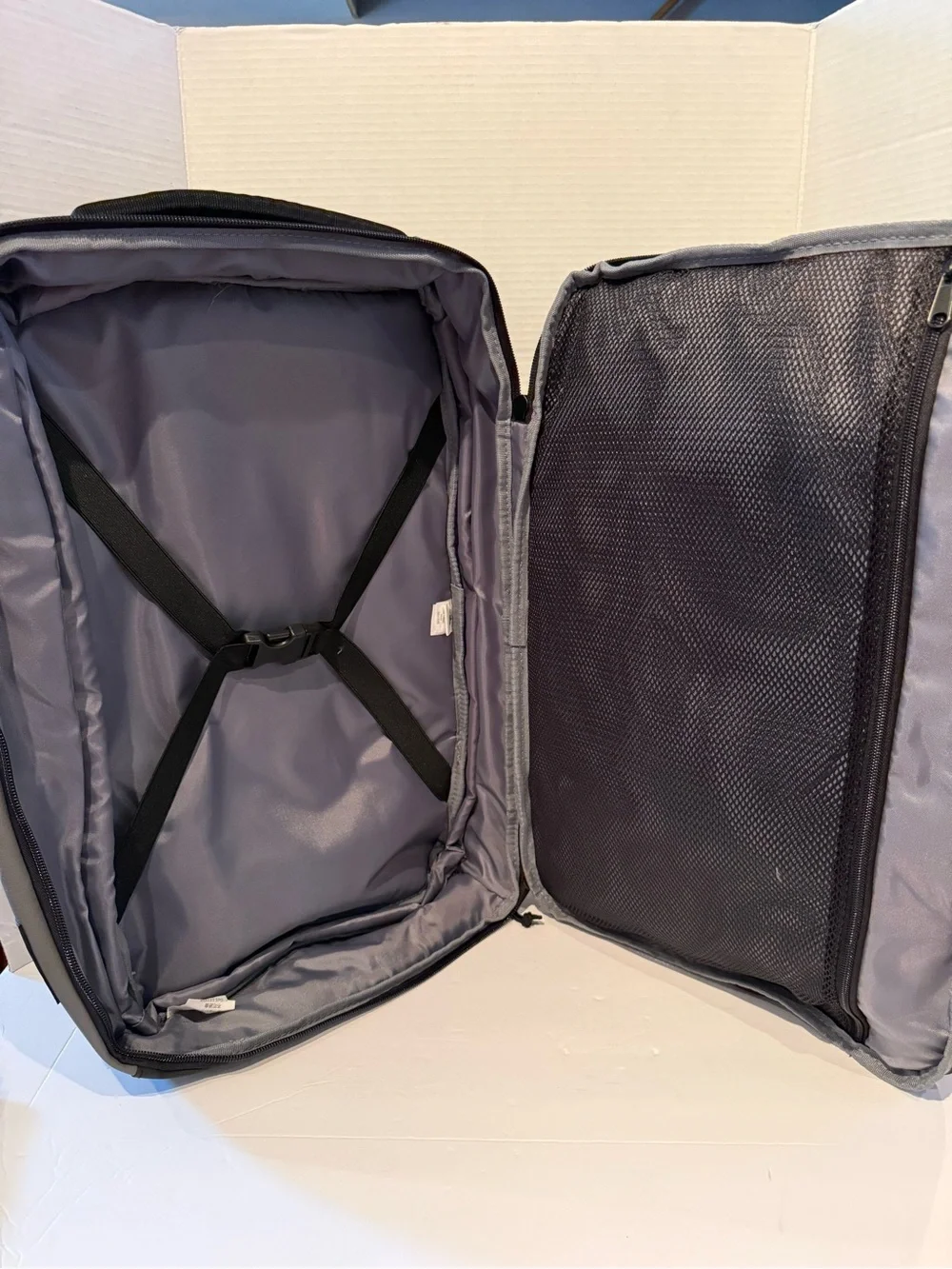 New Balance Black and Red Logo XL commuter backpack